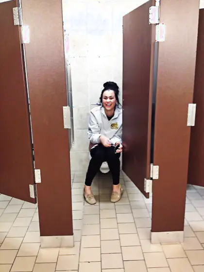 Toilet and pee girls