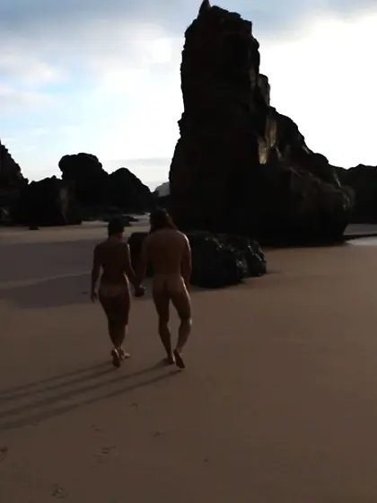 Pretty young nude couple