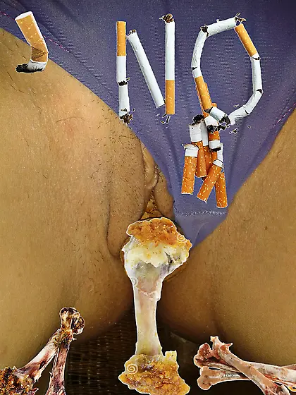 cigarette butts and chicken wings