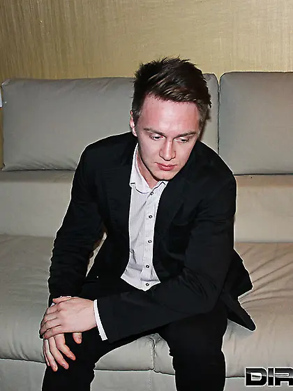 Slender darling fishnets fucked