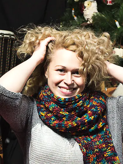 White girl with blonde hair and beautiful...