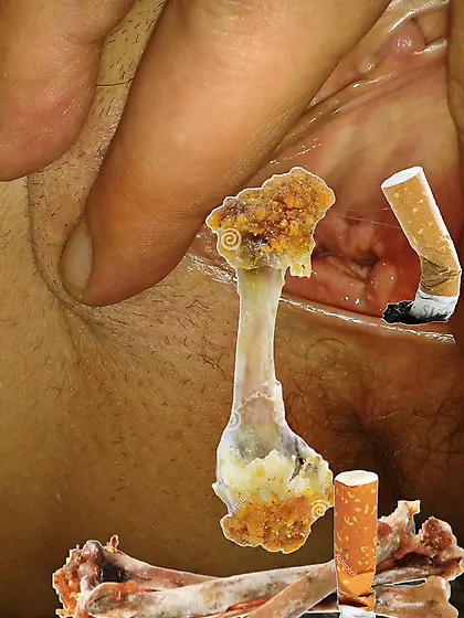 cigarette butts and chicken wings