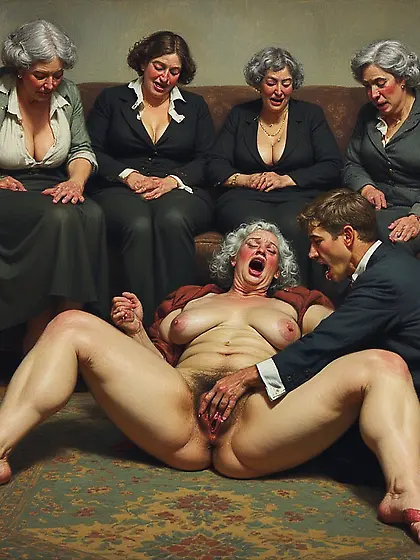 Mature women and young man