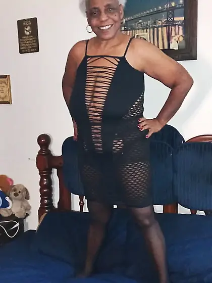 Wife Dressed In Black Crotchless Pantyhose
