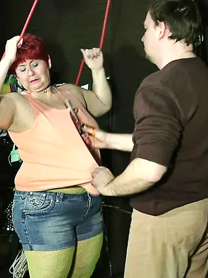 Cut shirt - harden tits