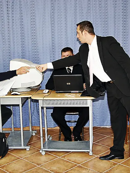 Secretary gangbanged work male