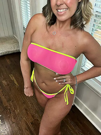 Jane in a see-through bikini