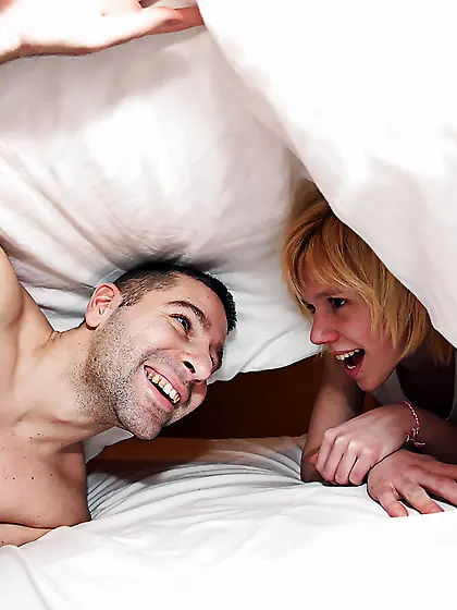 Missionary panty fuck