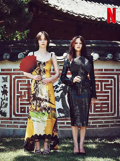 Emma Mayers and Jenna Ortega