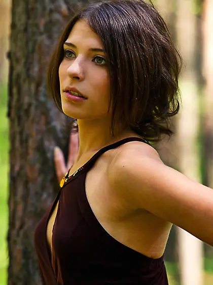 Indulging babe displays steaming