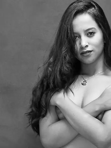 Latin teen with black hair and beautiful...