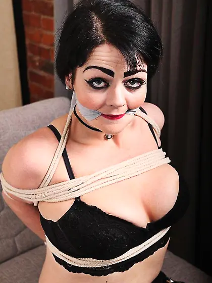 Hot teen with a heavy makeup is easy prey for pervert cause she