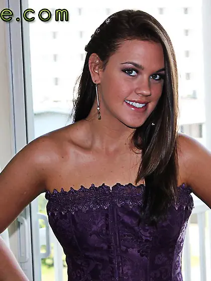 Long haired brunette wearing