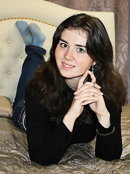 White teen black long