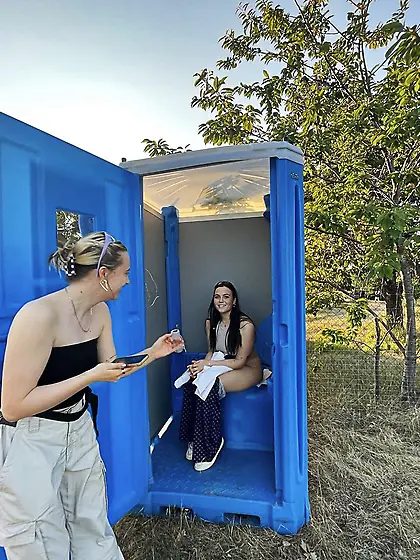 Toilet and pee girls